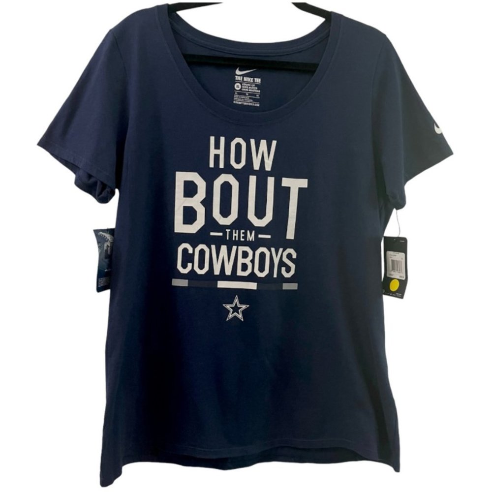NWT Nike NFL Short Sleeve Round Neck Dallas Cowboys Tee Navy Size XL